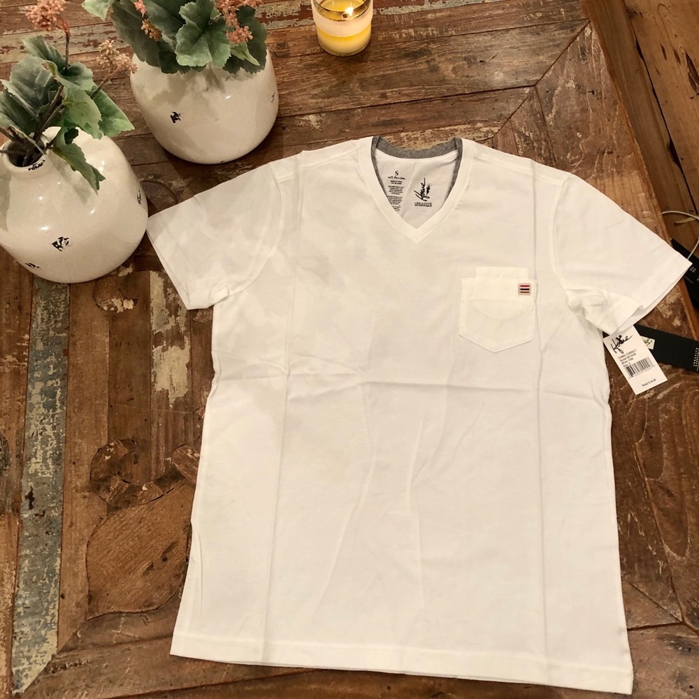 Howe White V Neck Tee